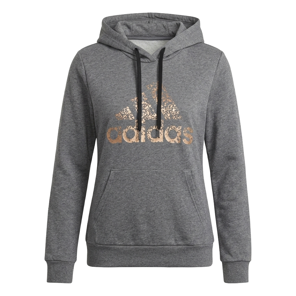 Adidas Women's Metallic Boss-Graphic Pullover Fleece Hoodie