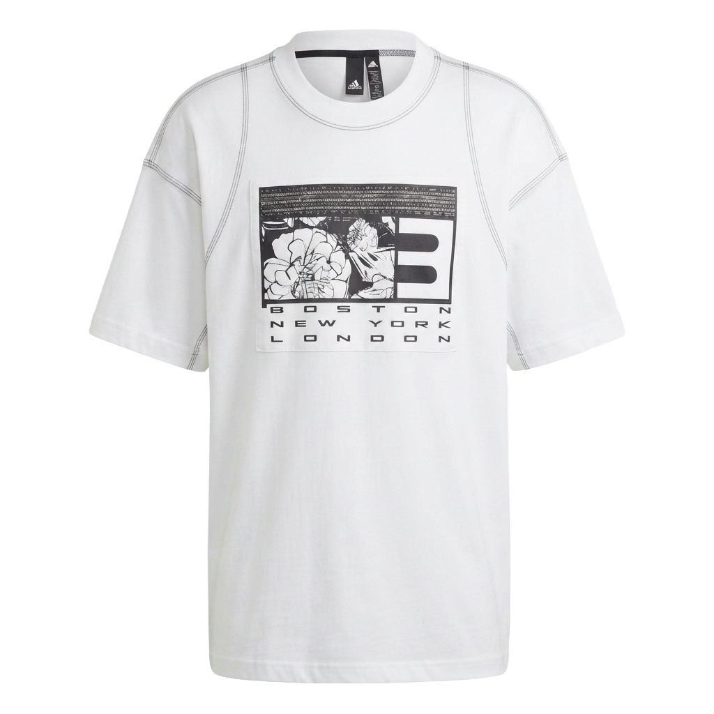 Adidas Oversize Boston New York London Graphic T-Shirt
