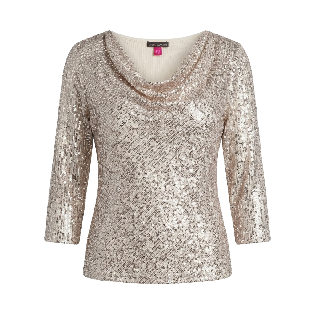 Vince Camuto Blusa Karen Kane Oro Metálico para Mujer