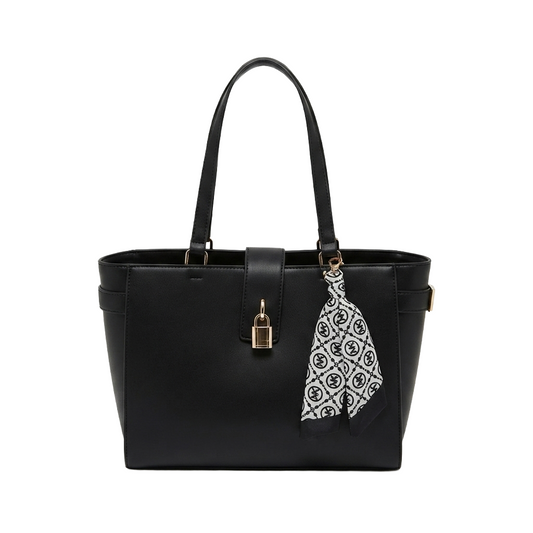 Bolsa Tote Anne Klein Negra con Pañuelo
